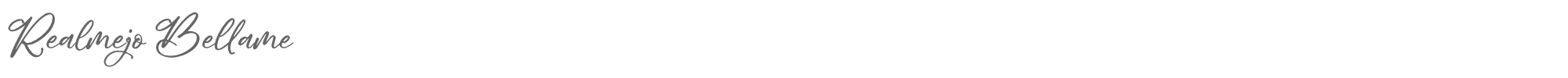 Sample characters Realmejo Bellame Font